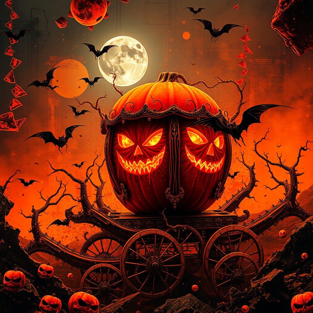 Fractal Xenographic Collage in Glitch Art Style