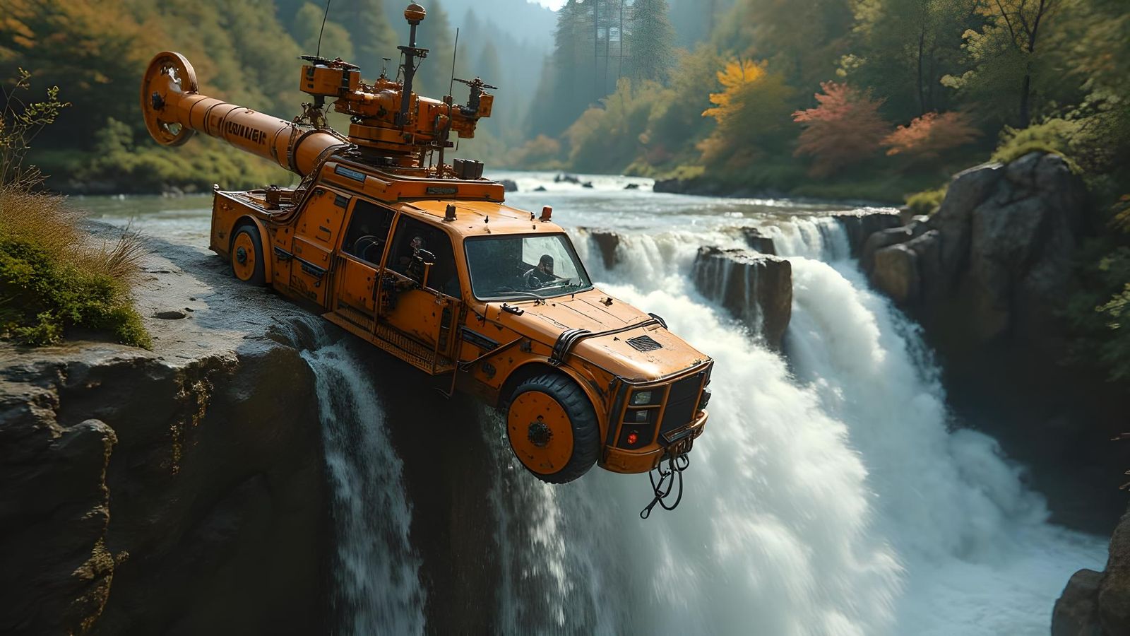 Dynamic Rube Goldberg Machine with Waterfall