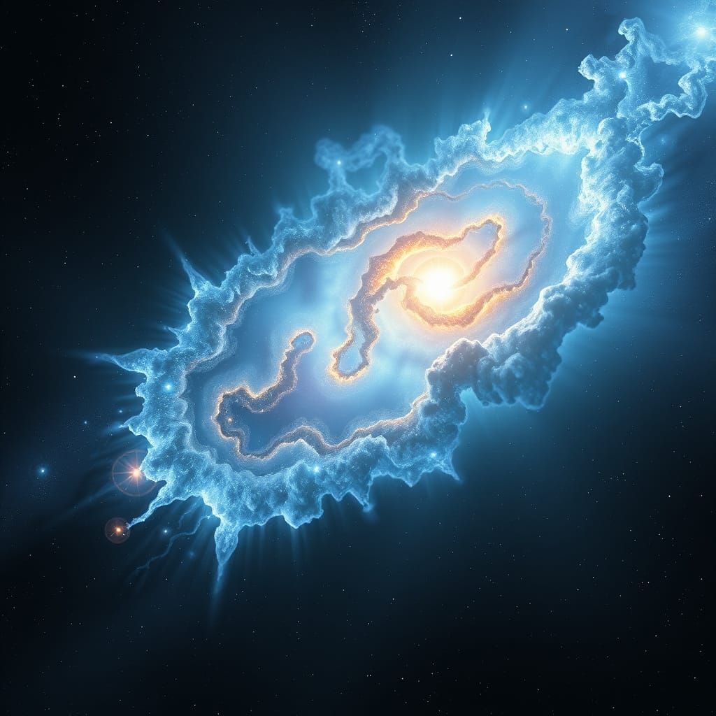 Ethereal Cosmic Genesis in Hiperrealismo Mágico Style