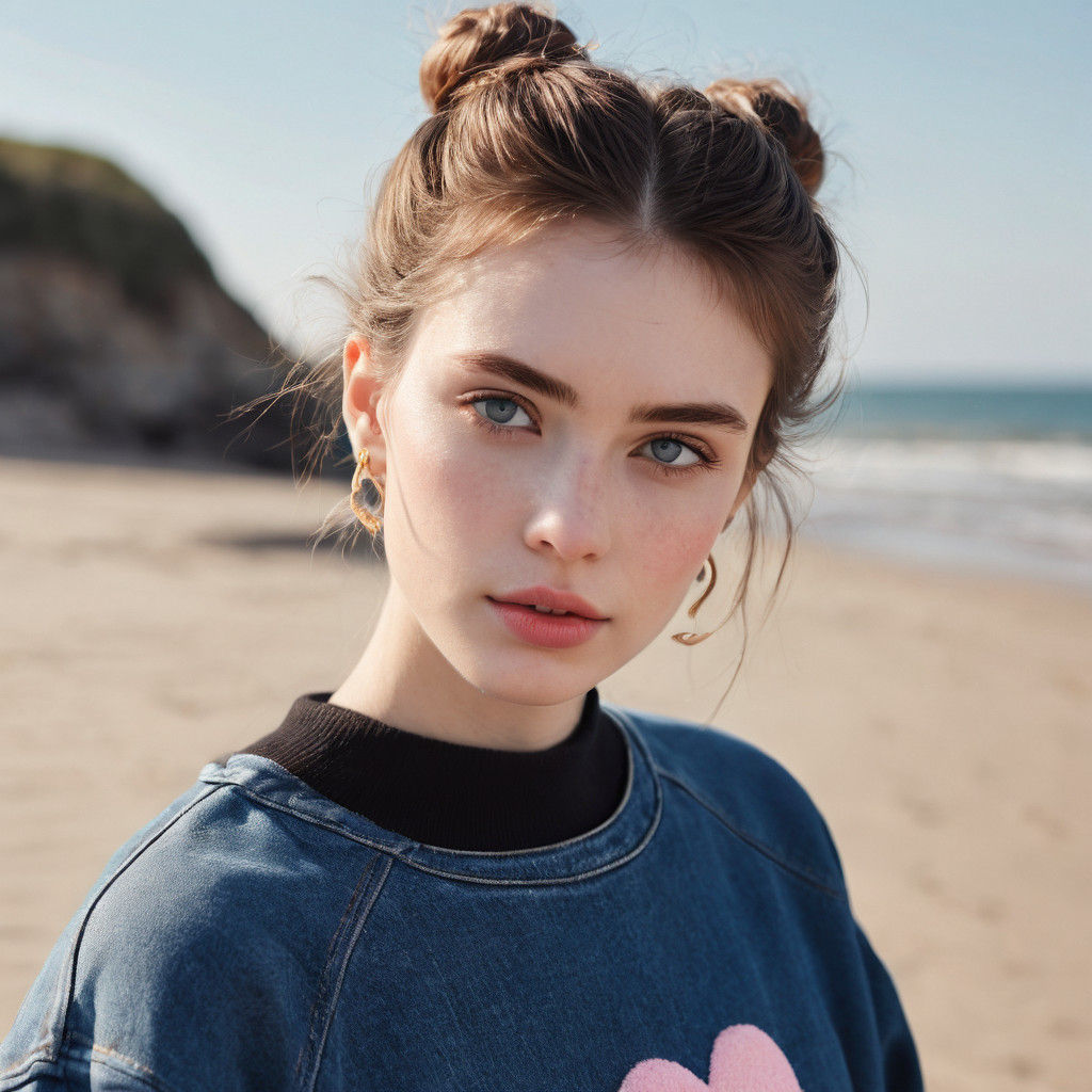 Ethereal Beach Goddess in Soft Focus