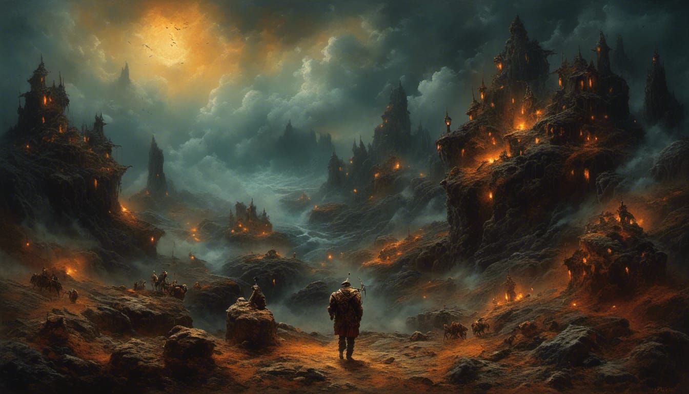 Surreal Clown Dream: Dark Fantasy Nightmare