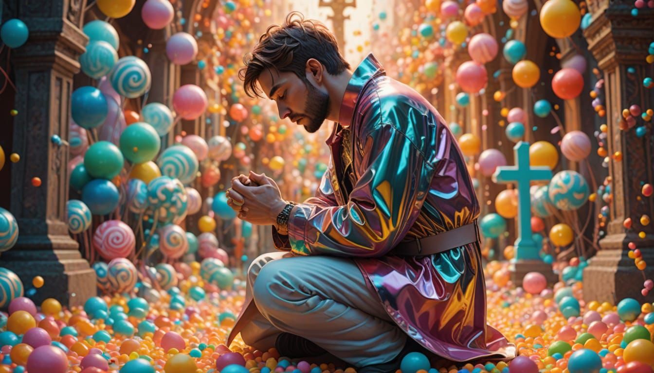 Candy Art: Demetri with Holy Cross in Pastel