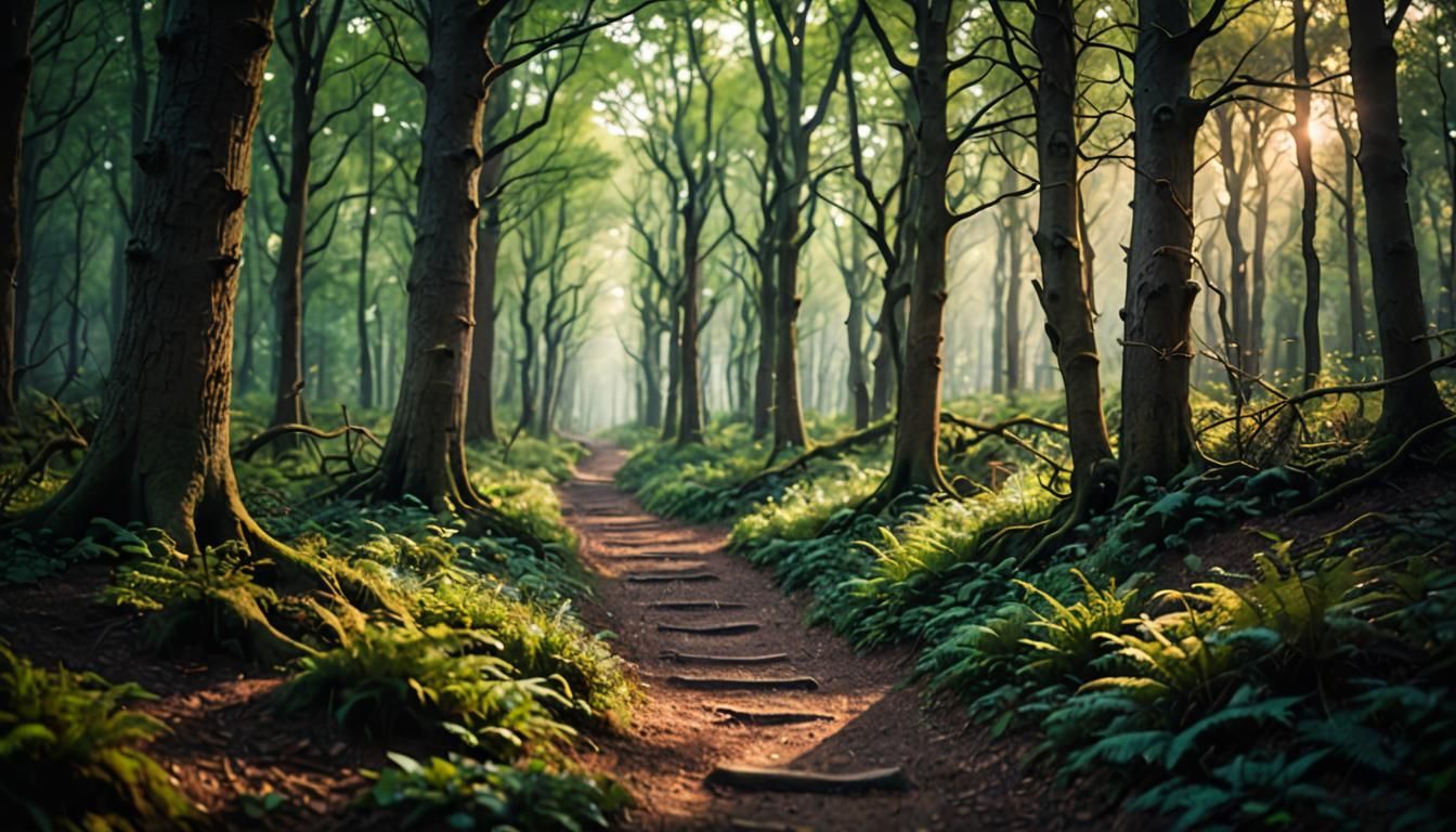 Mysterious Path Through Enchanted Forest Photography