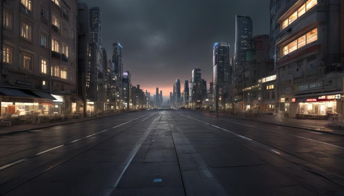 Futuristic Metropolis Aglow with Quantum Lighting