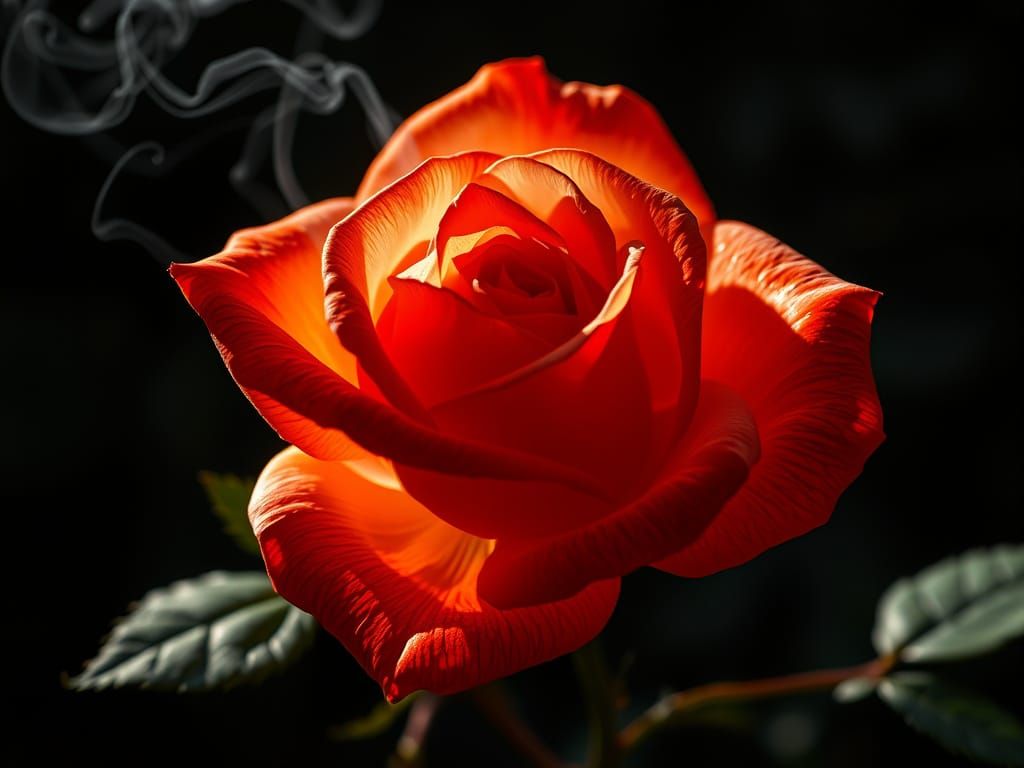 Vibrant Chiarobscuro Roses in Hyperealistic Maximalism Style