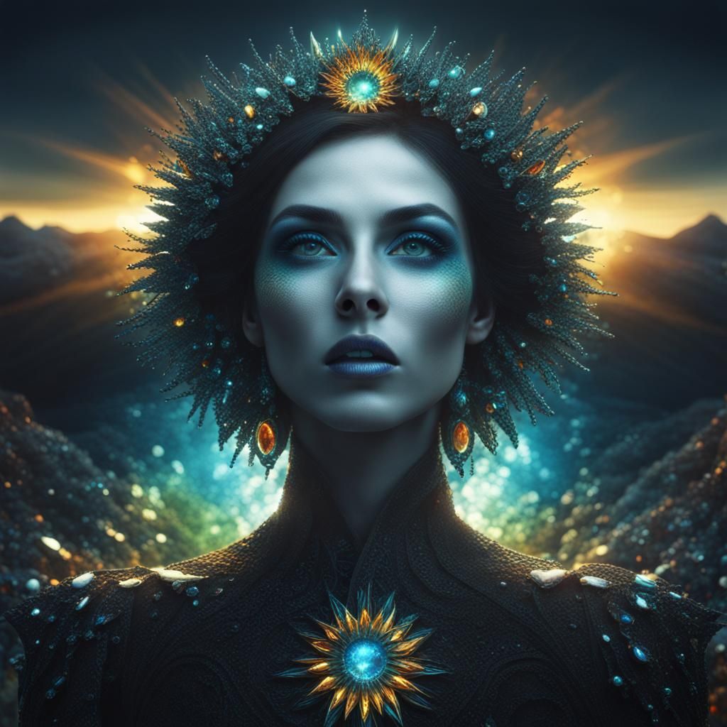 Biohazard Woman in Pop Art Style