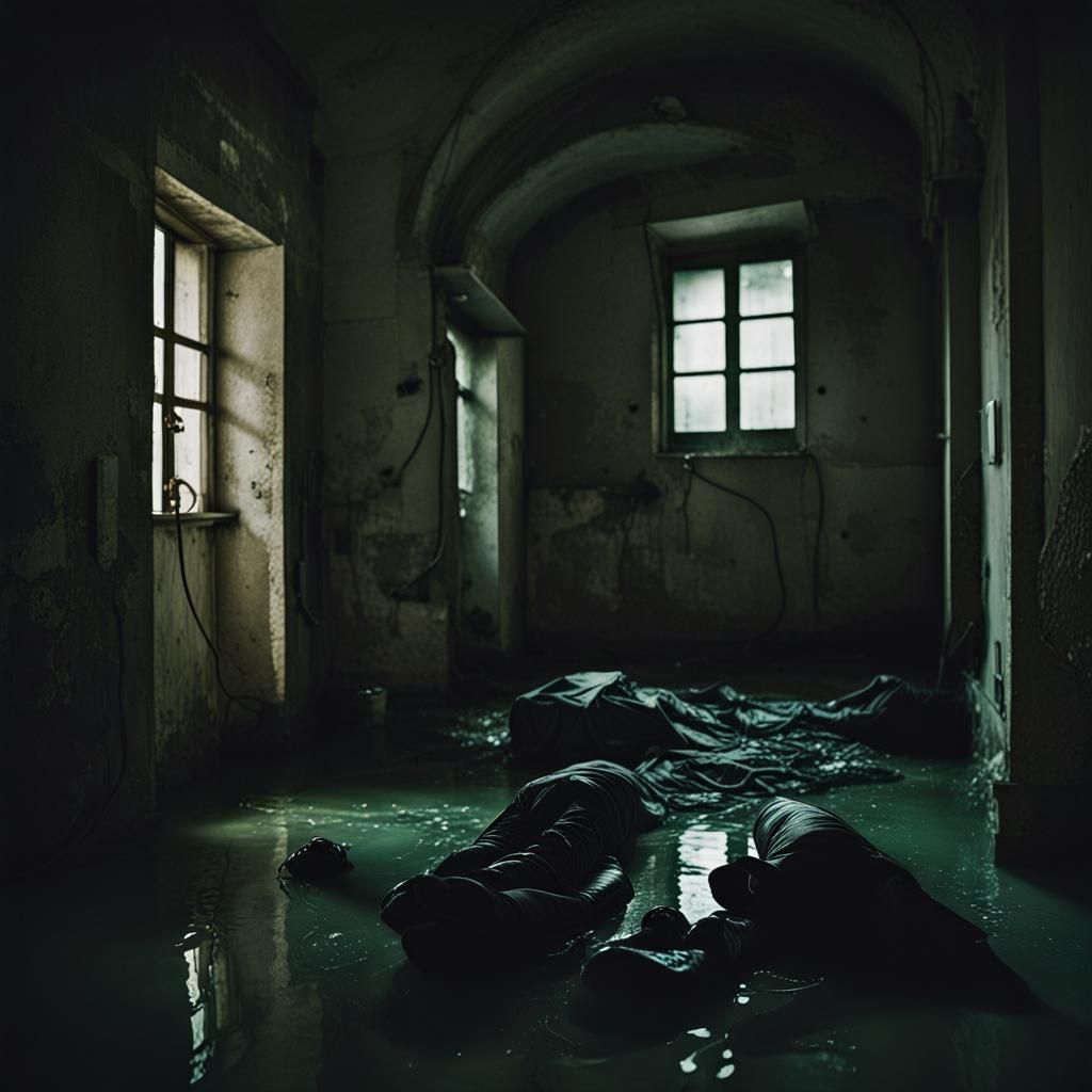 Abandoned Asylum in Venice: Cinematic Still