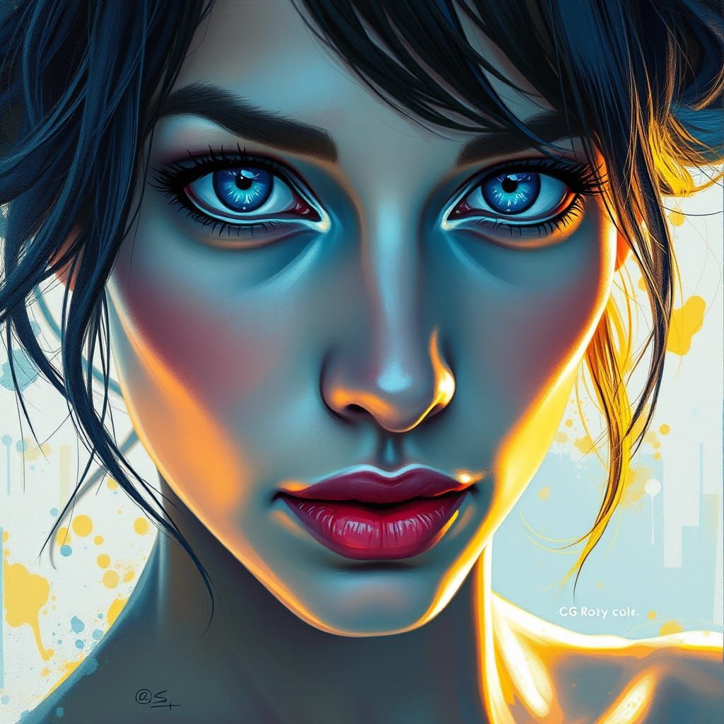 Woman Portrait in Soft Oil Painting Style