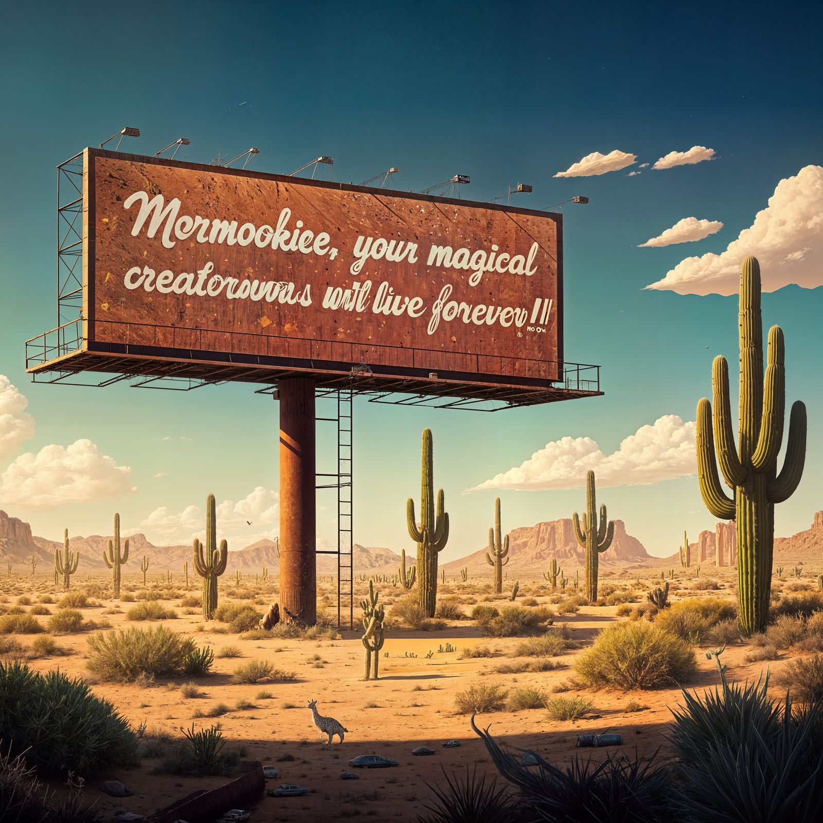 Abandoned Billboard in the Desert Reveals a Forgotten Slogan