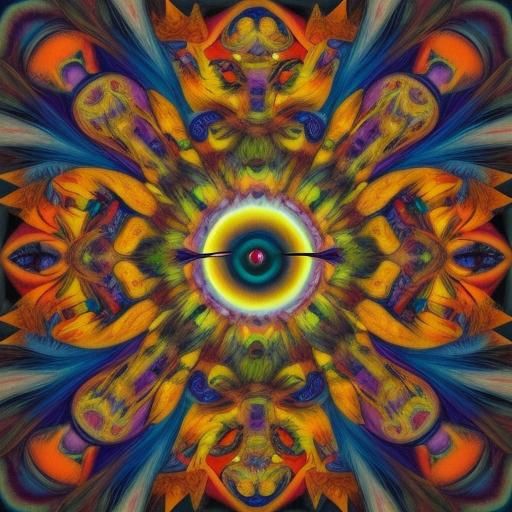 Surreal Creatures with Piercing Eyes in Oil Painting