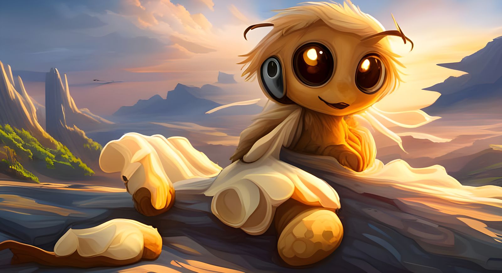 Adorable Plush Honeybee Hybrid Insect with Detailed Wings