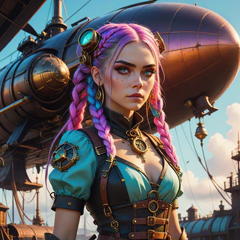Steampunk Jinx in Vibrant Glory