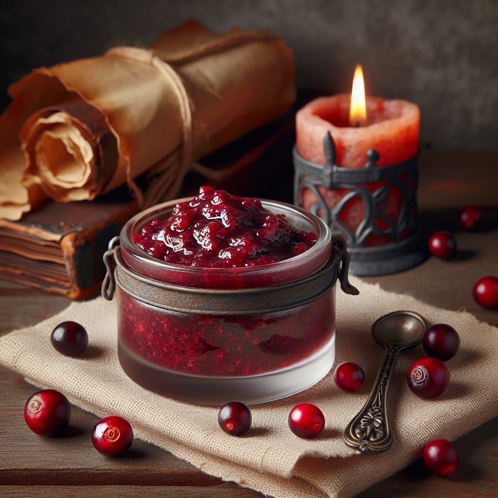 Cranberry Beauty Mask in Medieval Setting