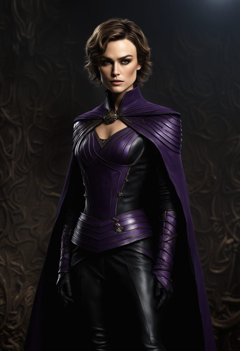Evil-Lyn as Keira Knightley with Sinister Smile