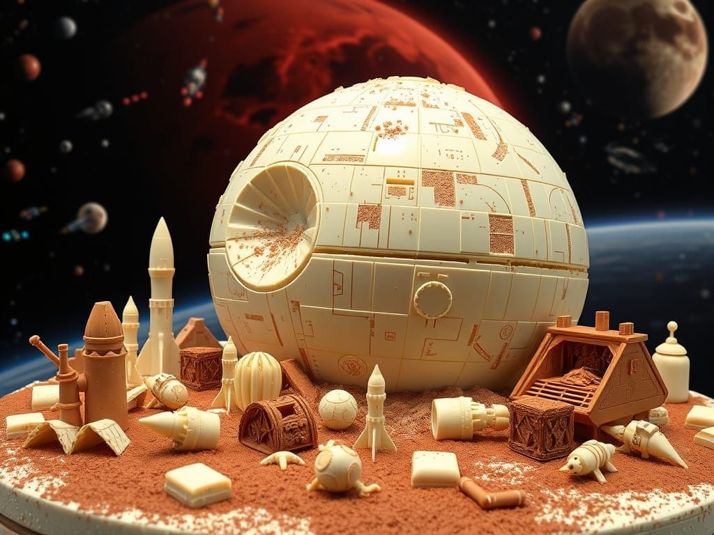 Chocolate Death Star Space Battle for World Chocolate Day
