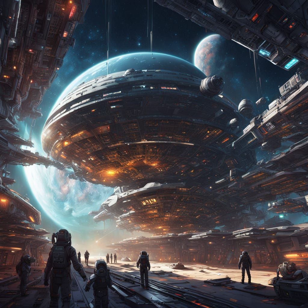 Colossal Space Station Reconstructed in Vibrant Cinematic St...