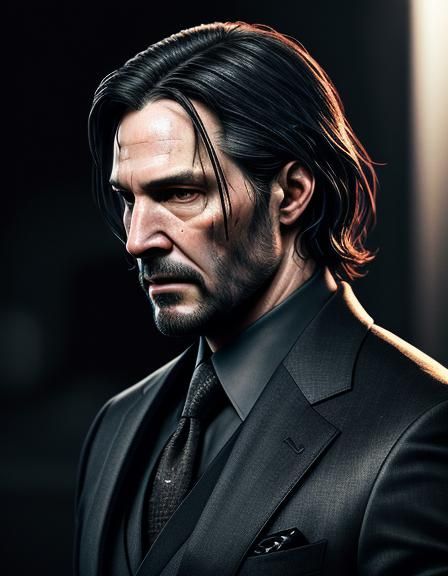 Hyperrealistic Sci-Fi Portrait in Dimly Lit Room