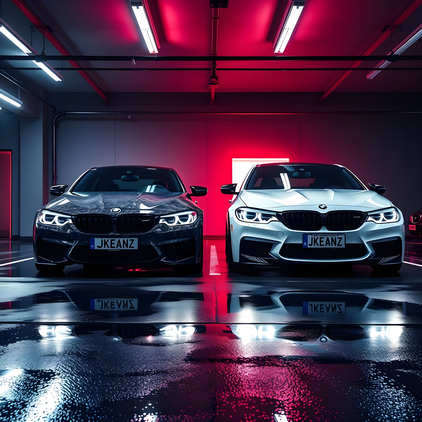Granite BMW M3 and M5 in Modern Garage