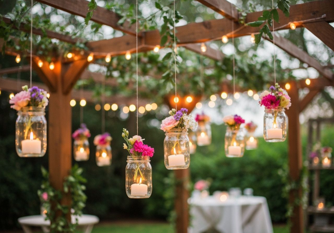 Romantic Garden Party with Mason Jar Lights