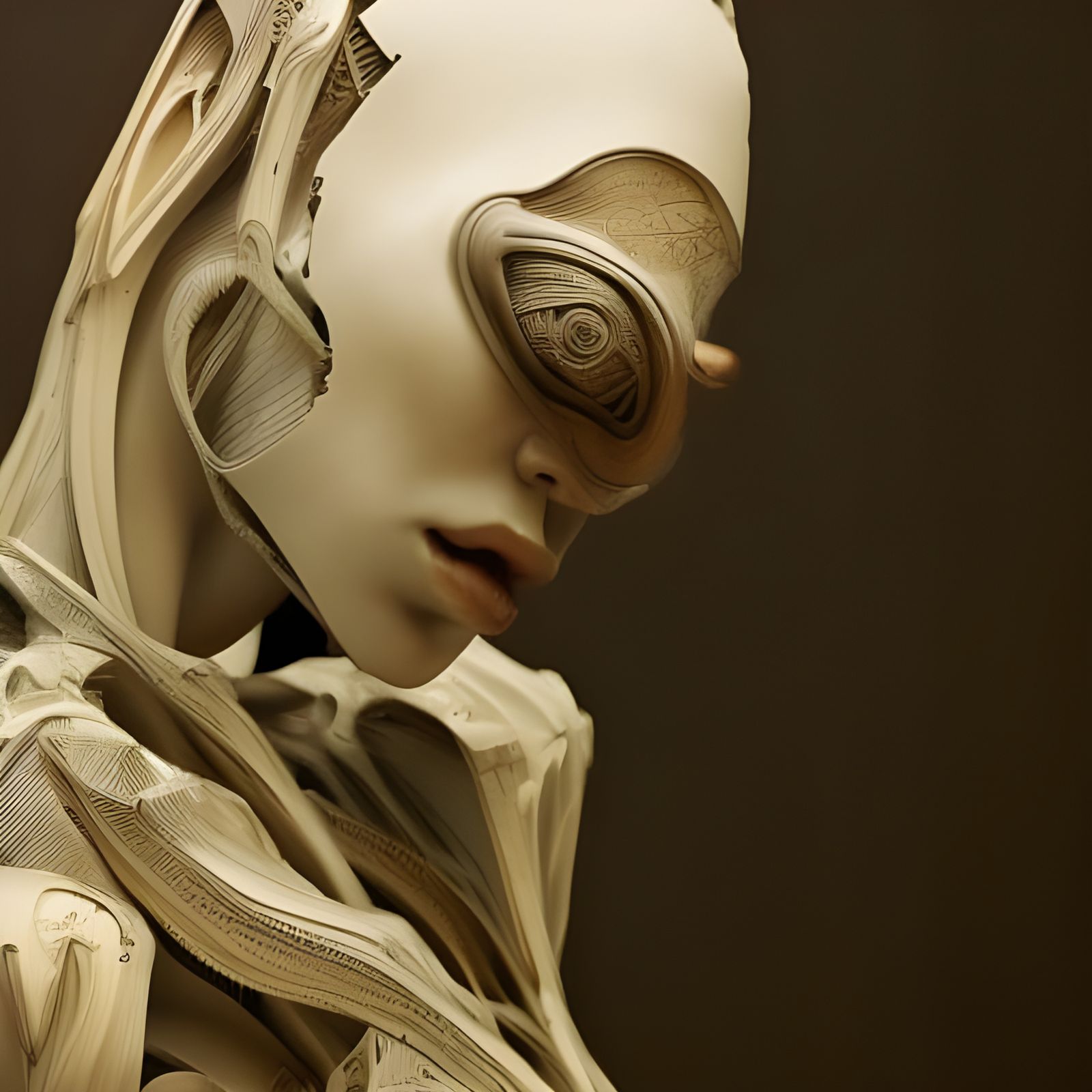 Dark Fantasy Warrior in Intricate Armor, Digital Art