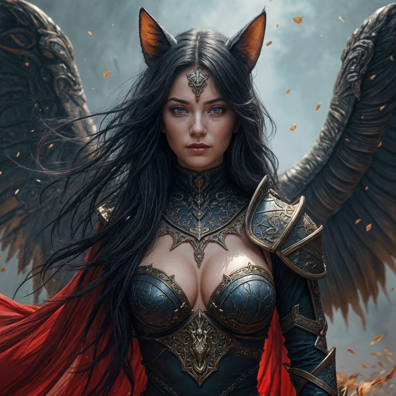 Cat-Eyed Assassin: Hyperrealistic Fantasy Portrait