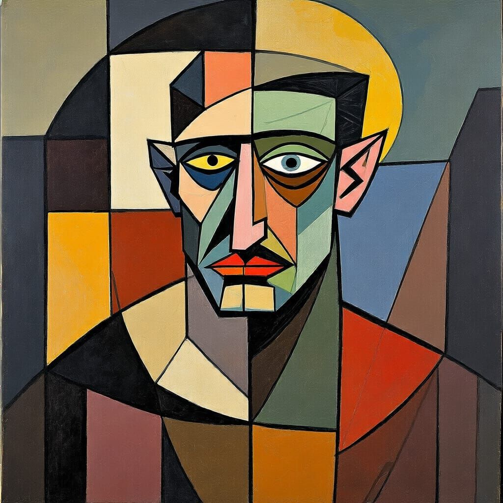 Grimdark Landscape in Cubist Style