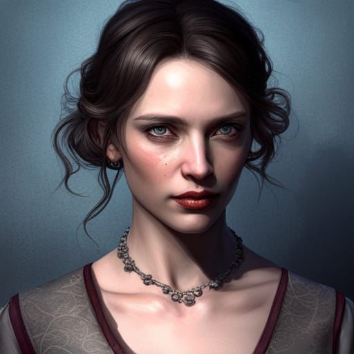 Victorian Woman Portrait with Dynamic Lighting