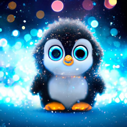 Cute baby penguin