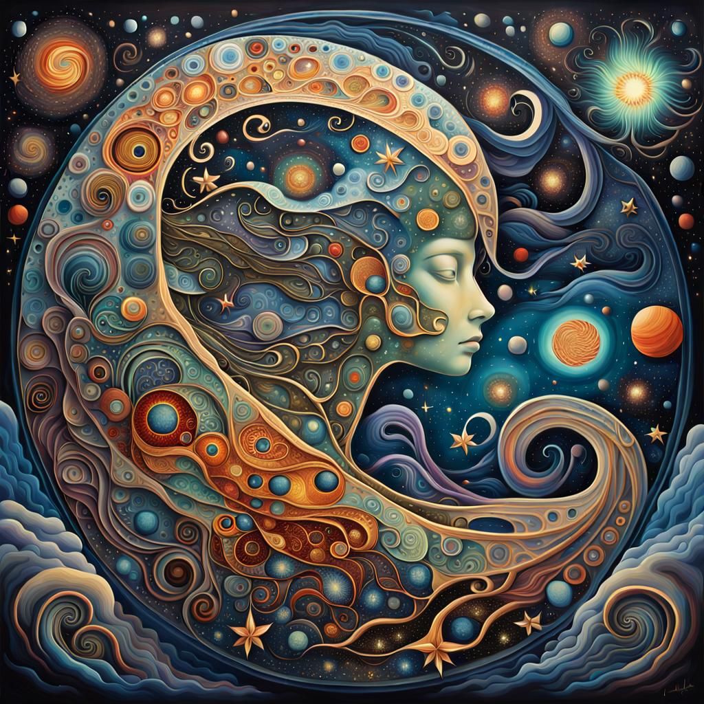 Cosmic Rebirth: A Surreal Space Art Piece