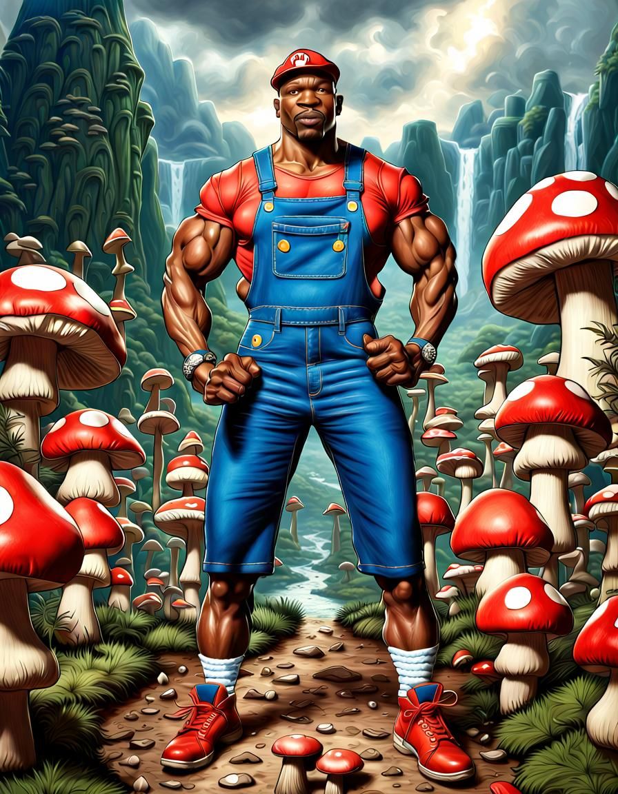 Terry Crews as Super Mario in Mushroom Kingdom