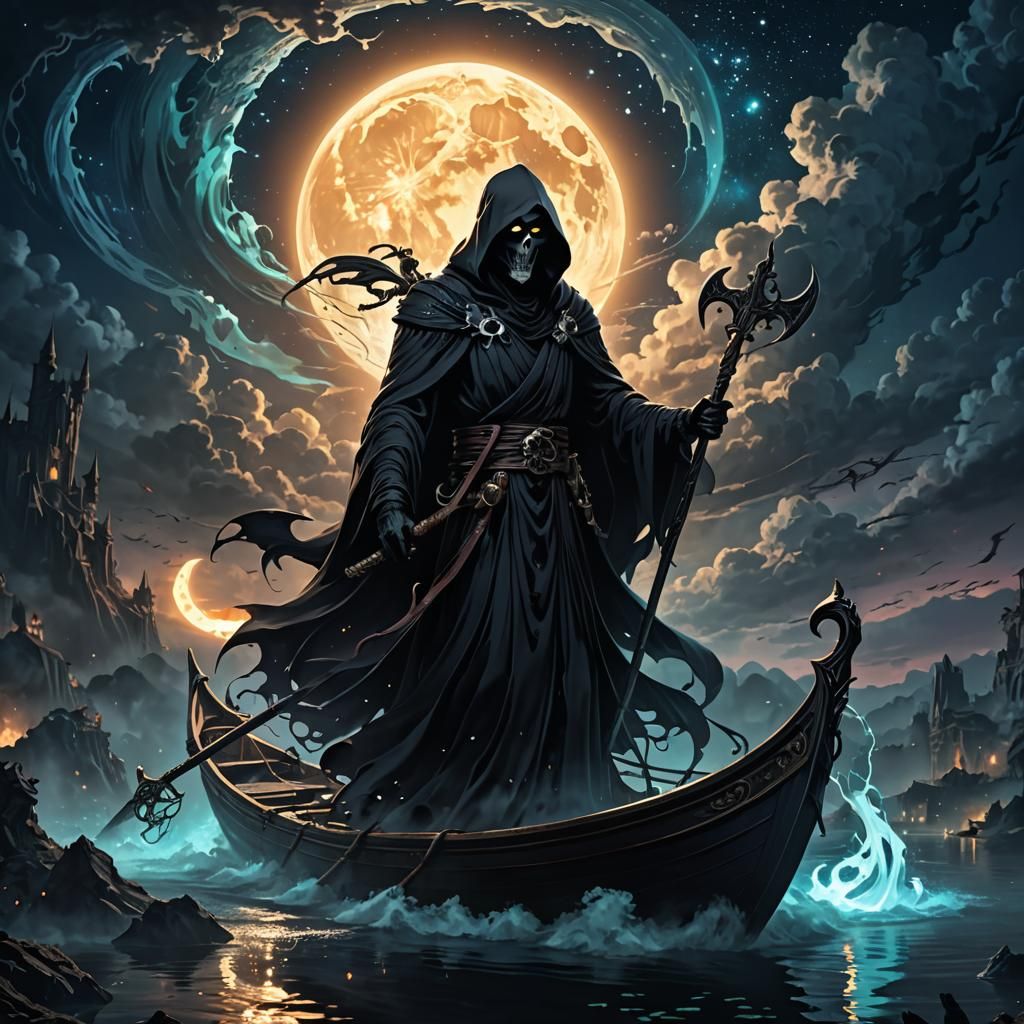 Grim Reaper's Underworld Journey: Anime Key Visual