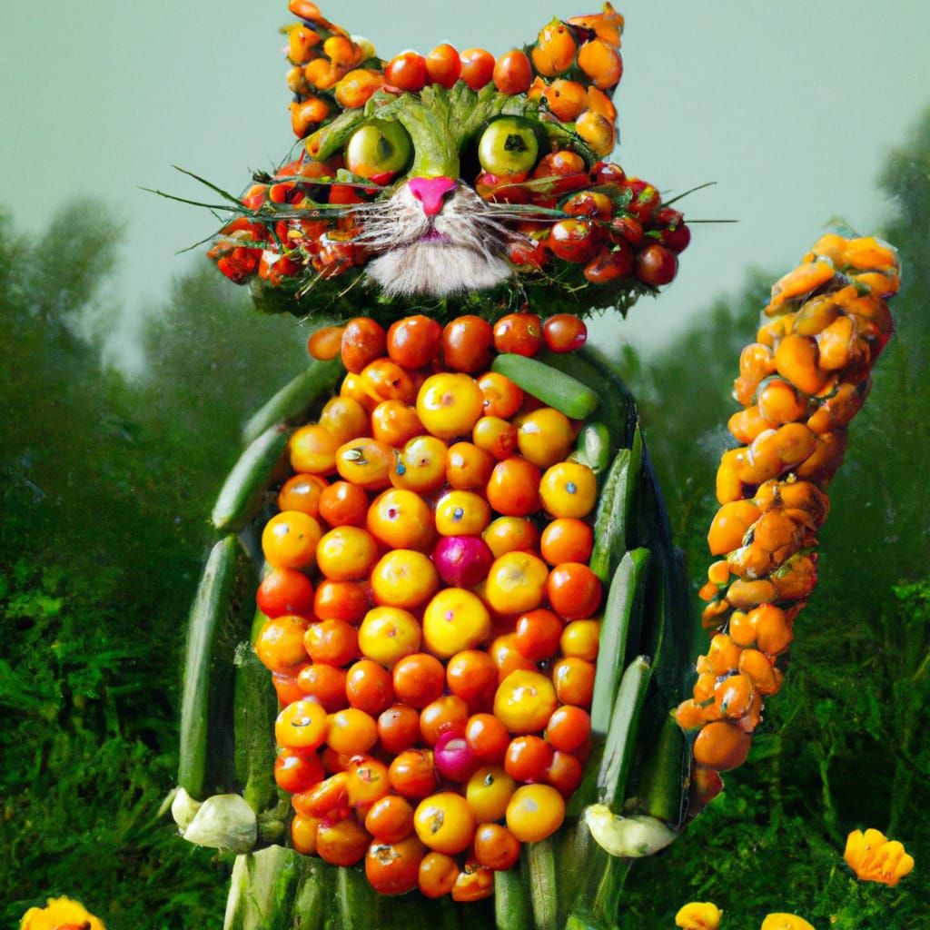 Vegetable Cat: An 8K Digital Art Masterpiece