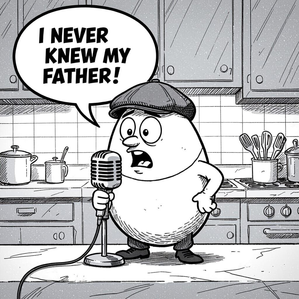 Elderly Cartoon Egg Delivers Noir Monologue