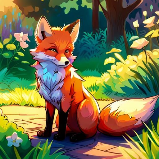 The cutest fox in an English country garden