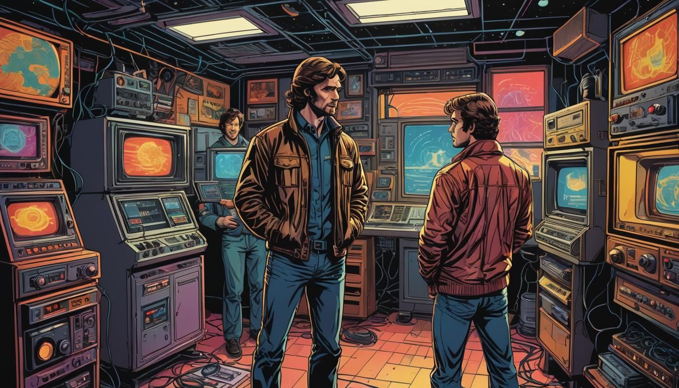 Retro-Futuristic Comic Book Art in 8k