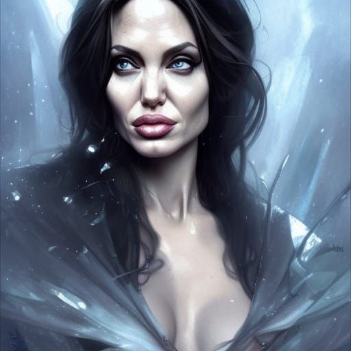 Snow Witch Portrait in Hyperdetailed Digital Art