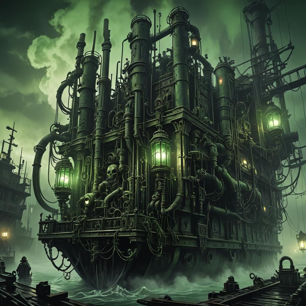 Defiled War Organ on Military Barge: Gothic Horror