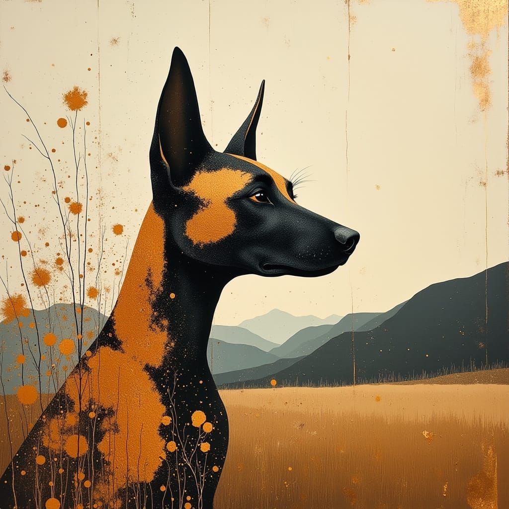 Smoke Colored Belgian Malinois on a Verdant Meadow