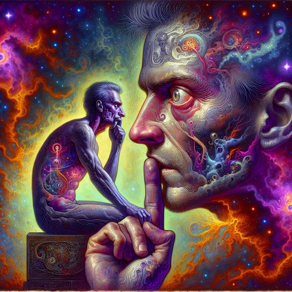 Burden of Secrets: Surreal Fantasy Digital Painting