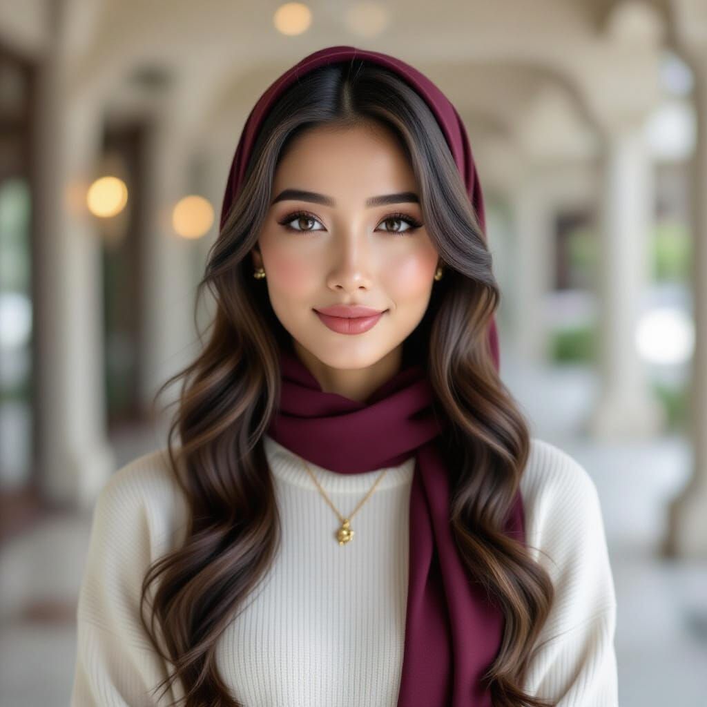 Hyperrealistic Portrait of an Indonesian Woman in Soft Light...