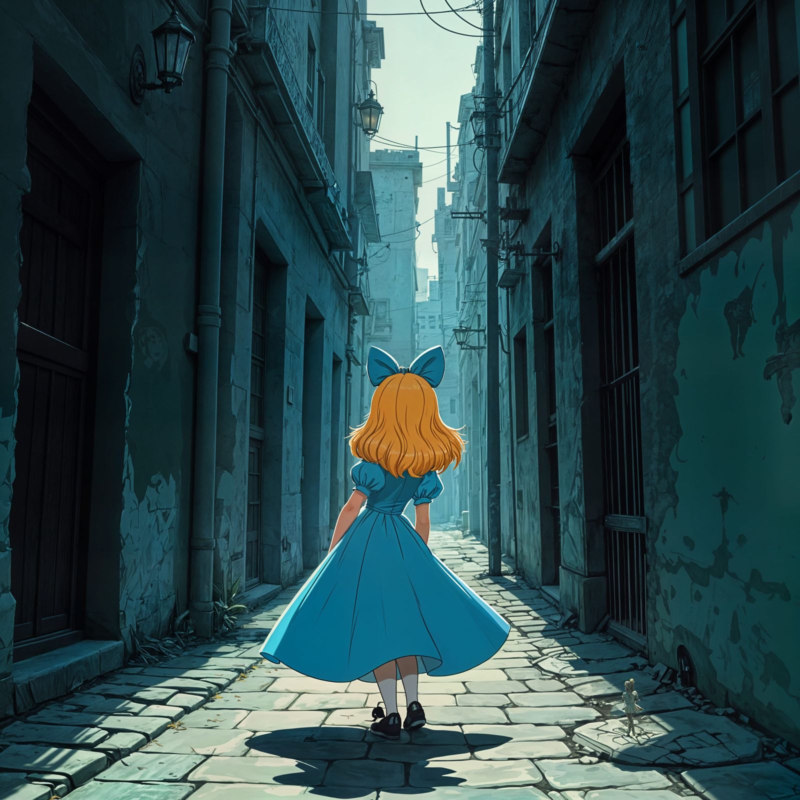 Alice in Wonderland: Dark Alley in Disney Style