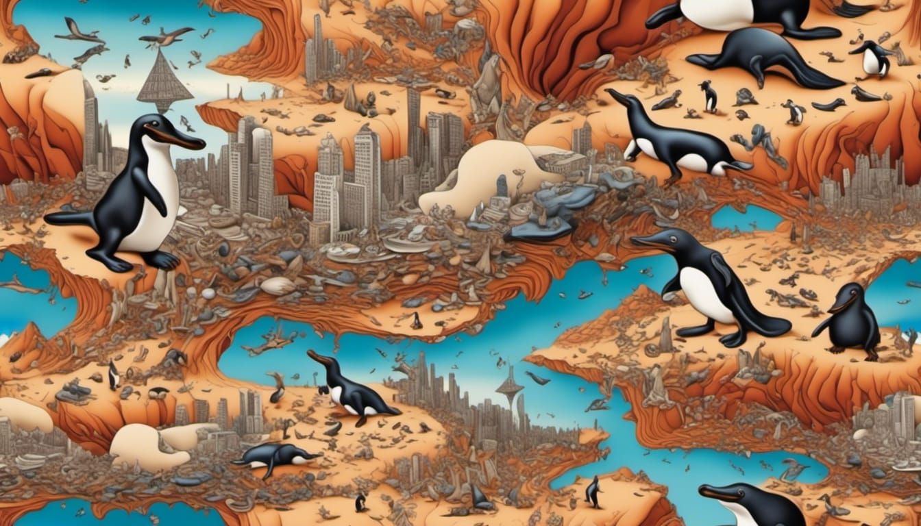 Uluru Aerial View with Abstract Fractal Elements