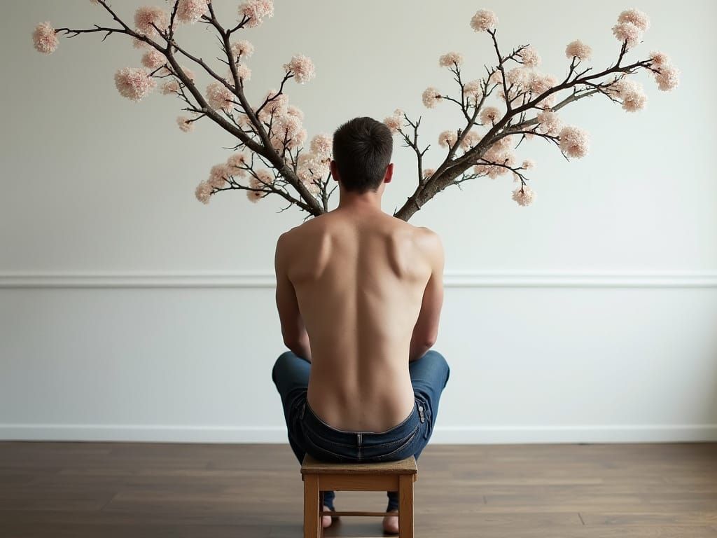 Blooming Shoulders: Fine Art Black and White Photography