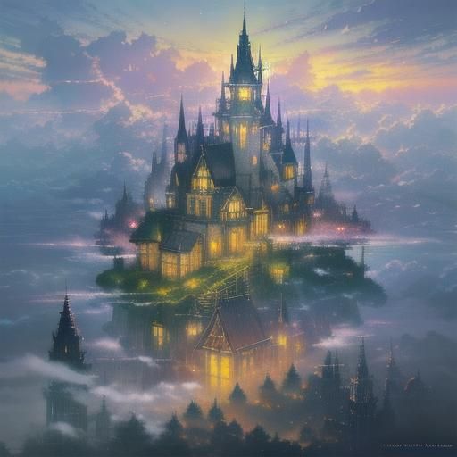 Ethereal Fantasy Owl in Anime Style