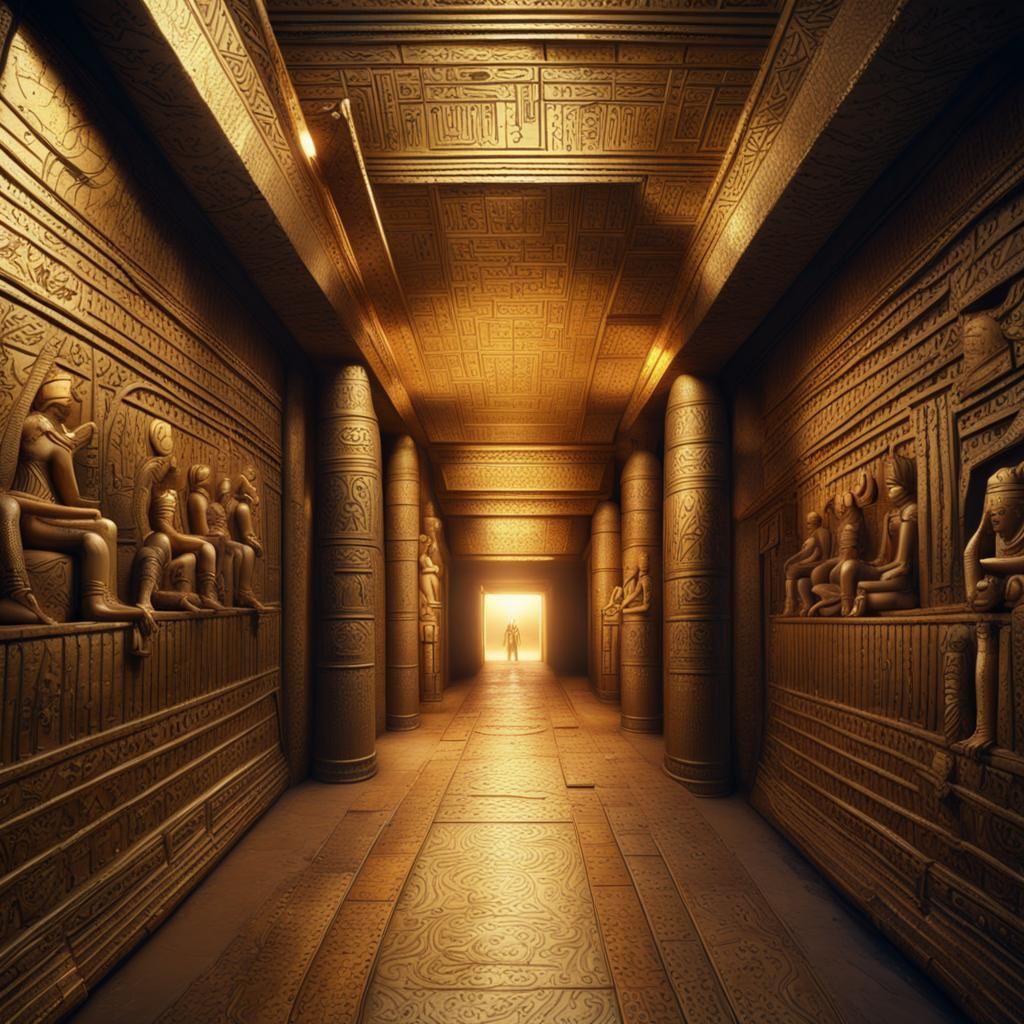 Tutankhamun's Tomb: Detailed Matte Painting