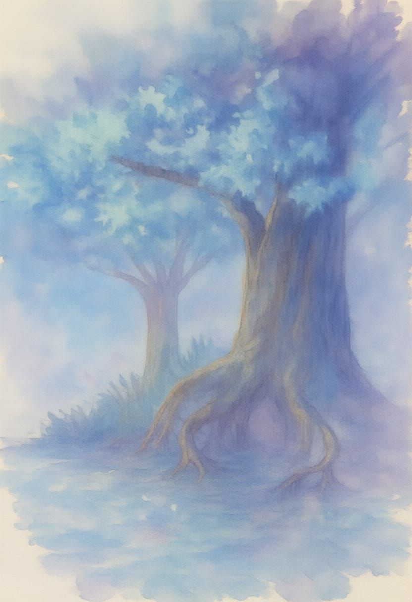 A colossal, ancient tree with roots that plunge into the ear...