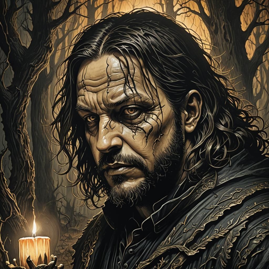 Jonathan Davis Portrait in Dark Fantasy Style