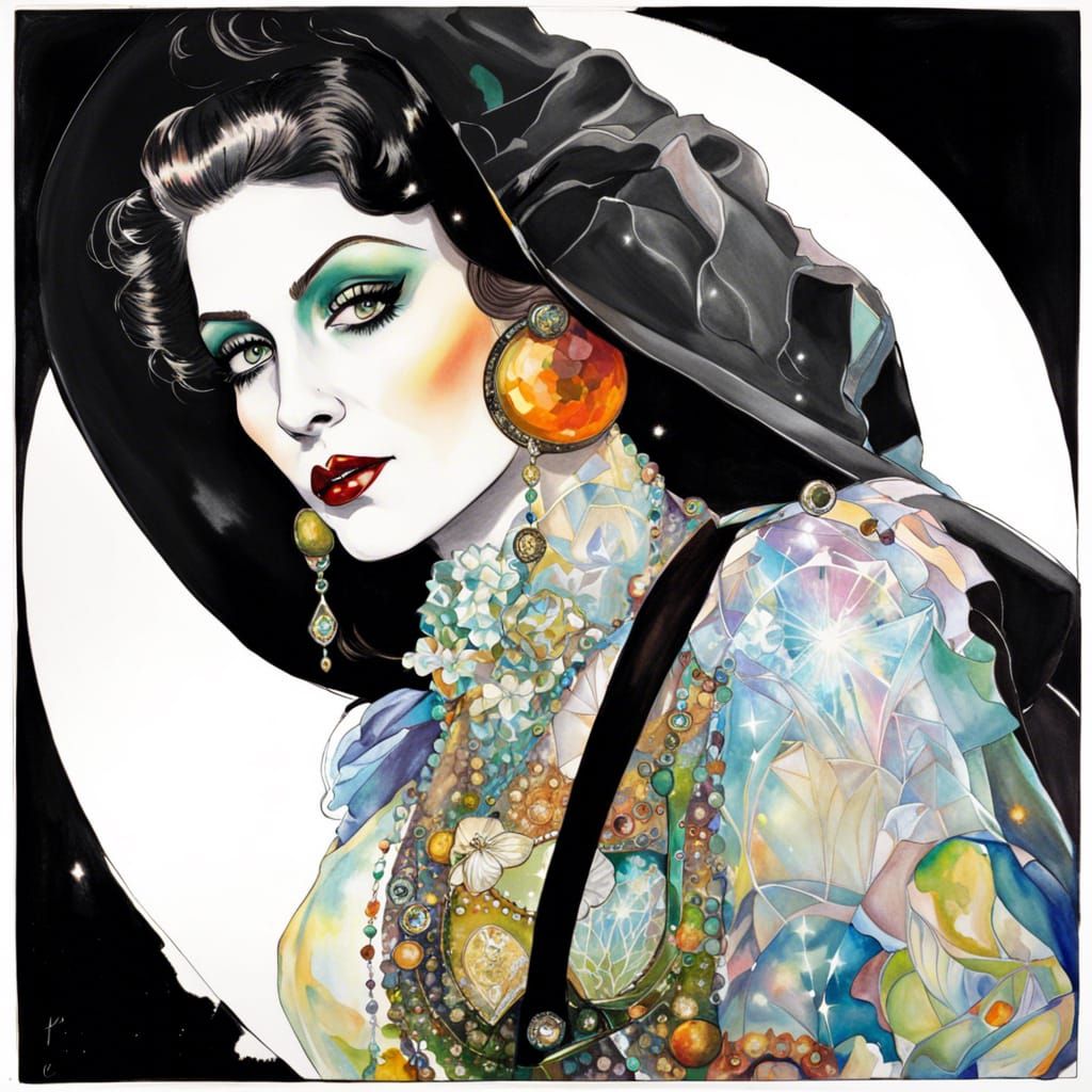 Wicked Witch in Psychedelic Pop Art Style