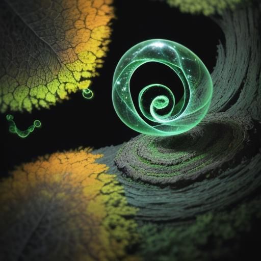 Carbon Atom in Misty Forest: Hyper-Realistic Digital Art