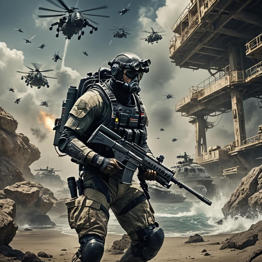 Futuristic Navy Seal Concept Art